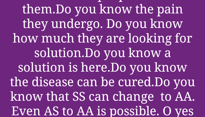 Come let’s wipe sickle cell anemia