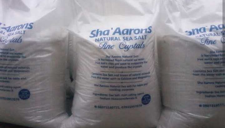 Natural Pure Sea Salt Available At Sha’Aaron Stores
