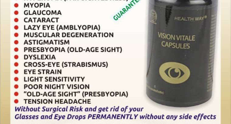 Vision Vitale Capsules. Cure Glaucoma Cataracts.