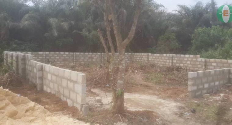 1 plot of land with dwarf fence for sale