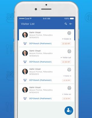 Visitor management app